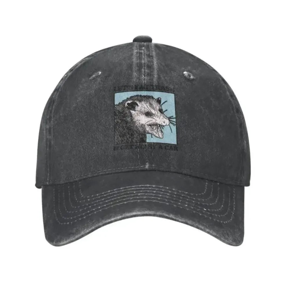 Let's Eat Trash Get Hit By A Car Baseball Cap