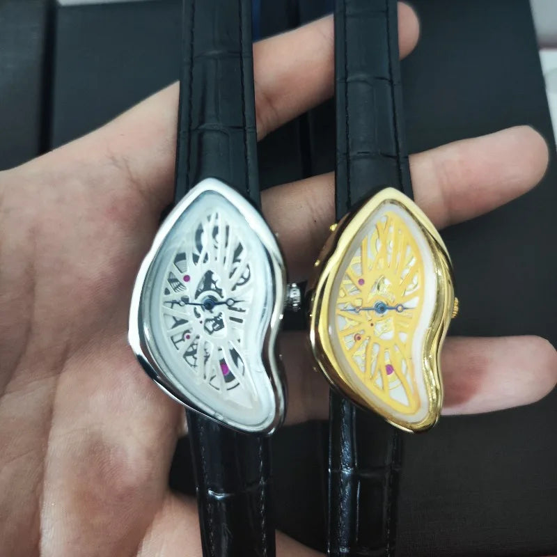 High Quality Stainless Steel Crash Skeleton Quartz Watch