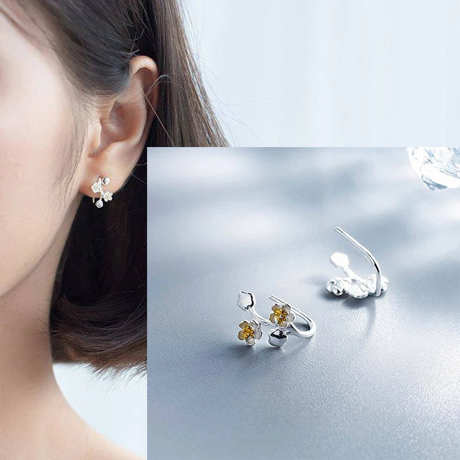 925 Sterling Silver Star Moon Earrings