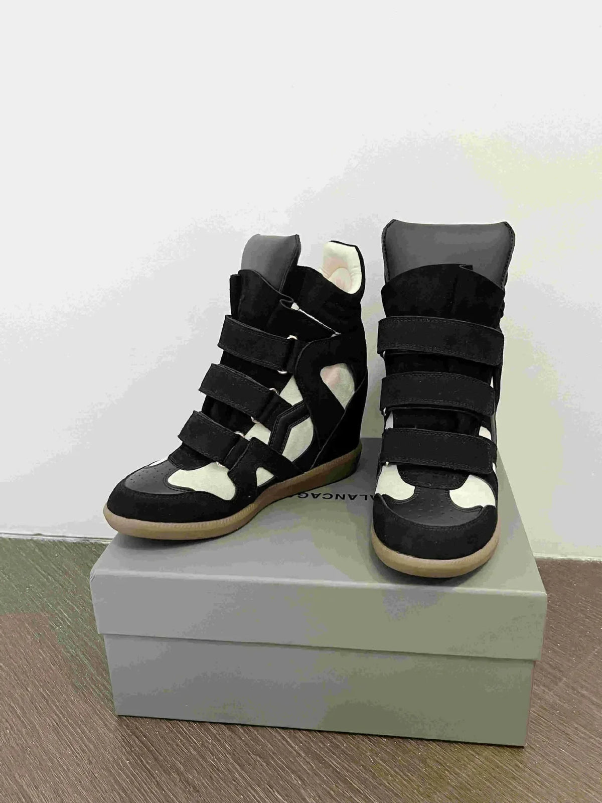 Genuine Leather Marant Wedge Heel Sneakers