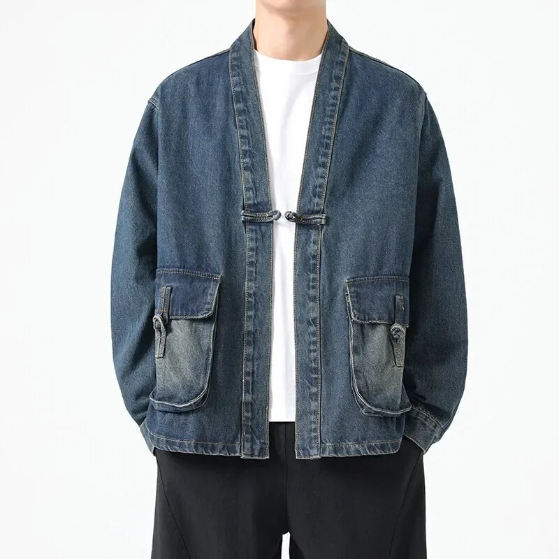 Denim Cotton Kimono Jacket