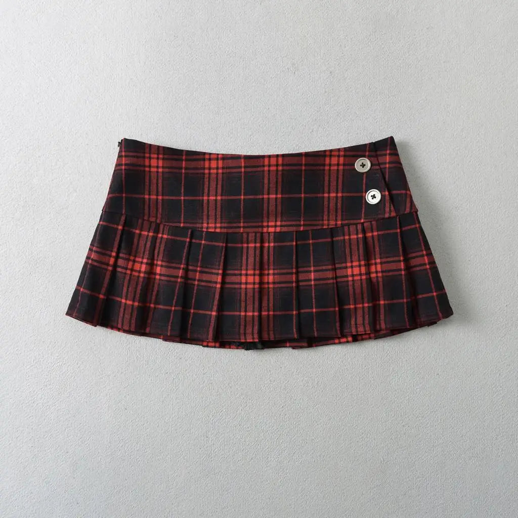 Korean Mini Plaid Skirts