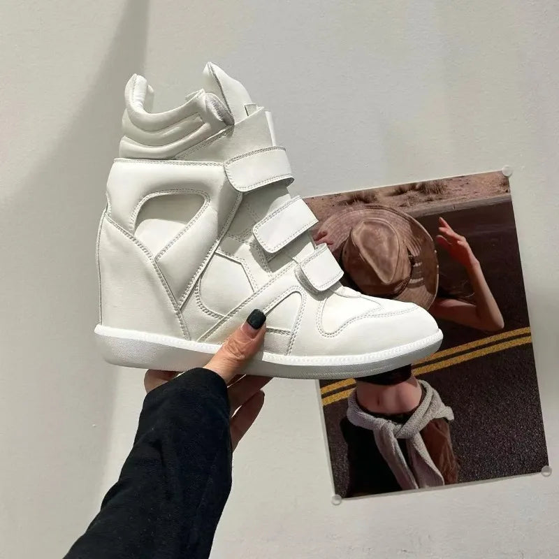 Genuine Leather Marant Wedge Heel Sneakers