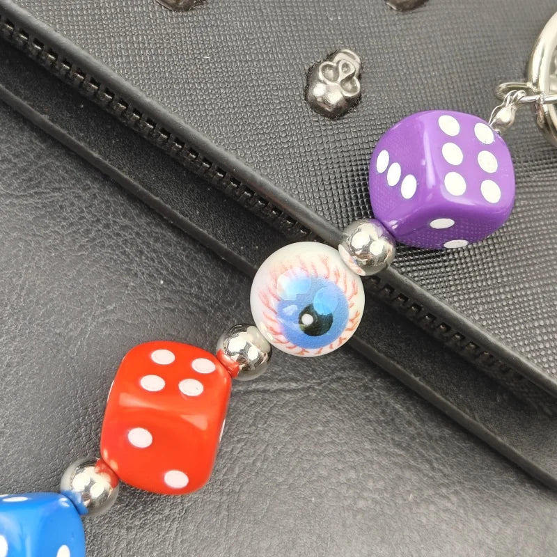 Multicolored Lucky Dice Chain