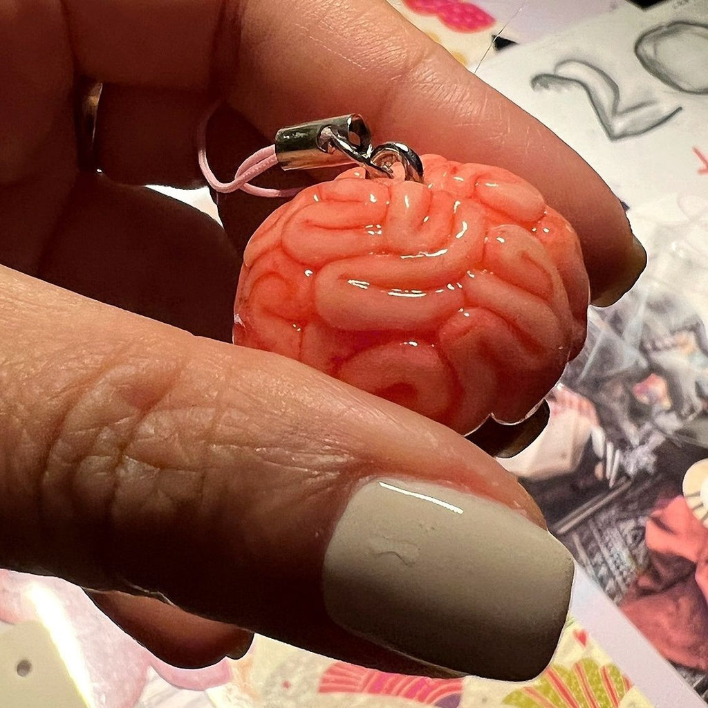 Small Smooth Brain Pendant Charms