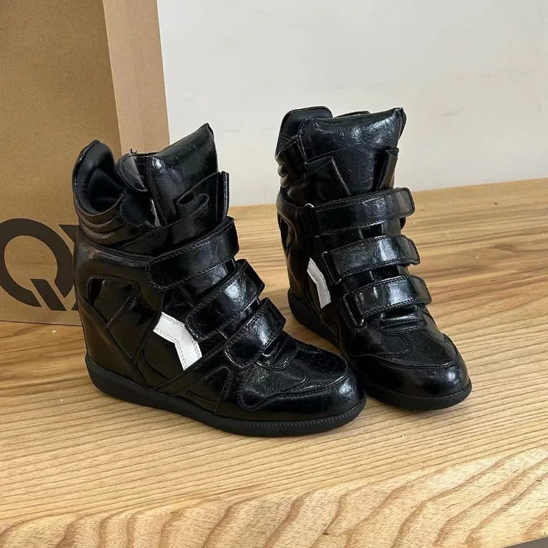 Genuine Leather Marant Wedge Heel Sneakers