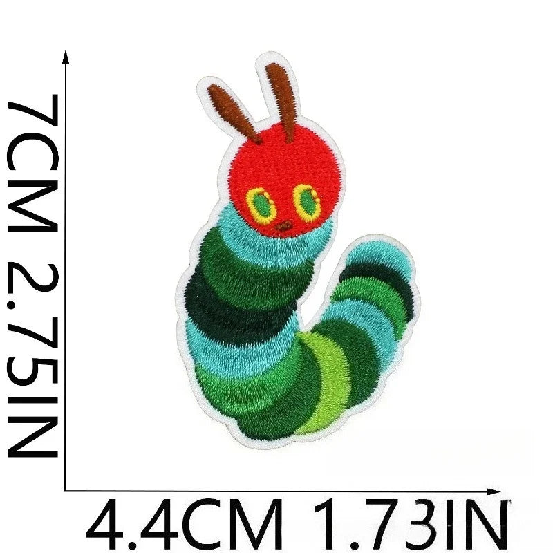 Caterpillar Embroidery Patches