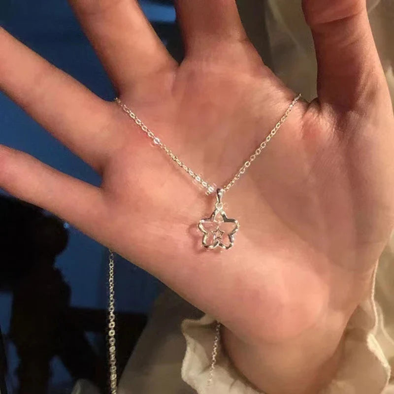 Hollow Out Star Pendant Necklace