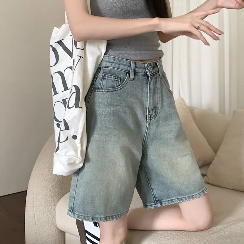 Classic Vintage Washed Jean Shorts