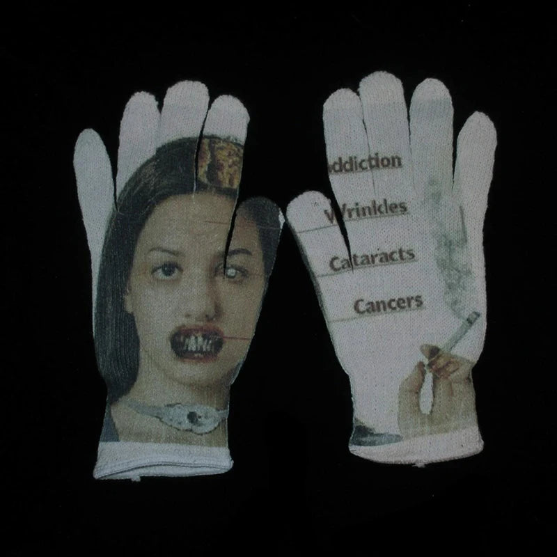 Virgin Mary Knitted Gloves