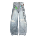 Printed Wide Leg Jeans