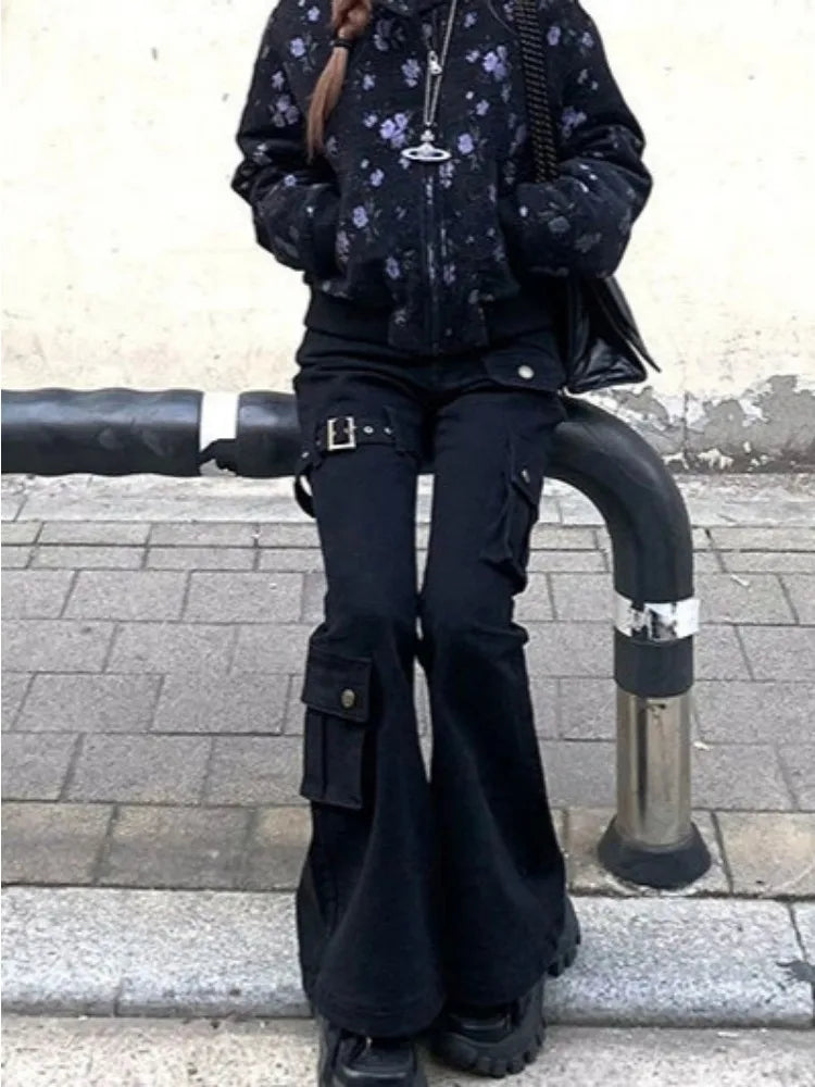 Gothic Dark Style Slim Jeans