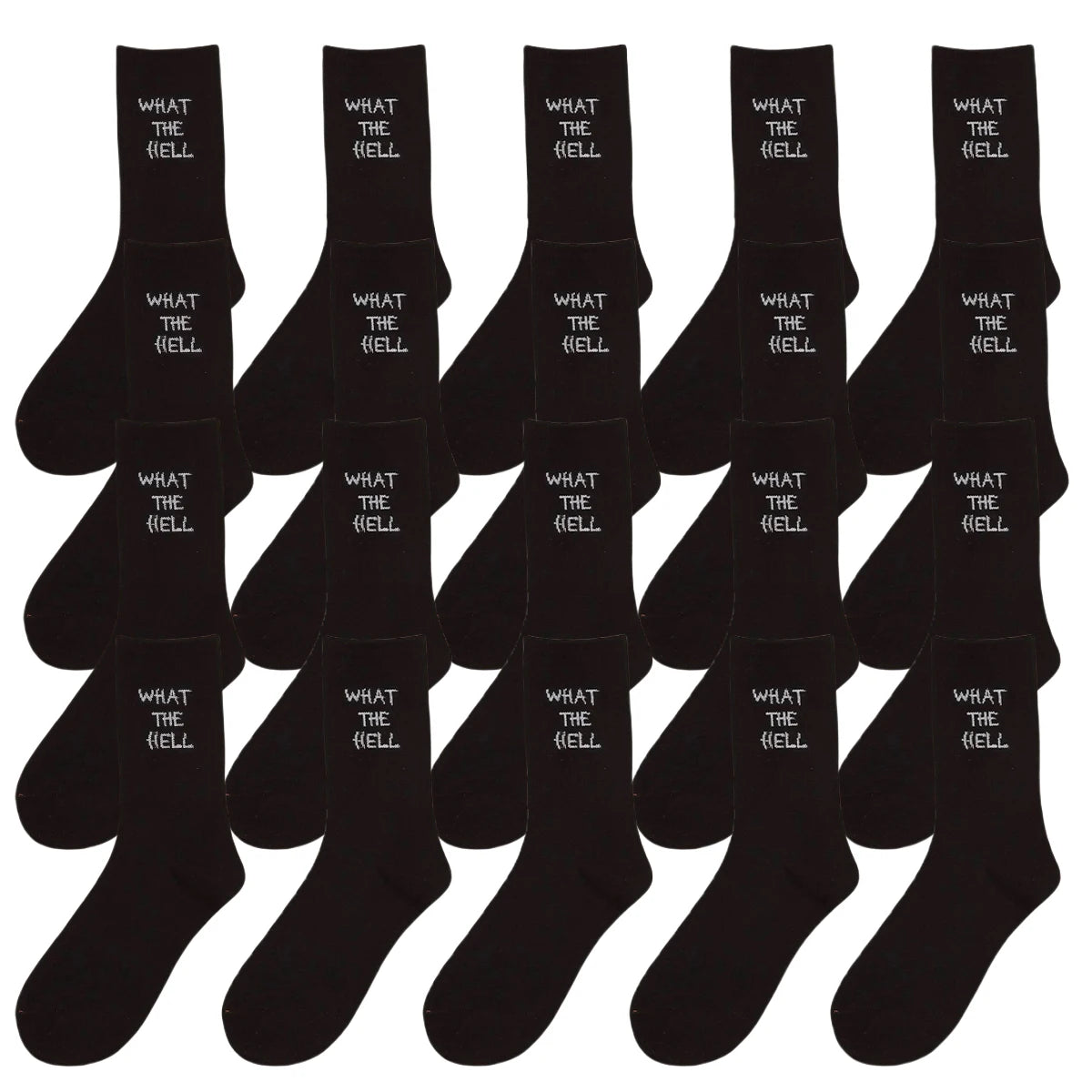 5/10/20 Pairs Men's Crew Socks, English Letter Design, Unique, Comfortable, Breathable, Moisture-Wicking