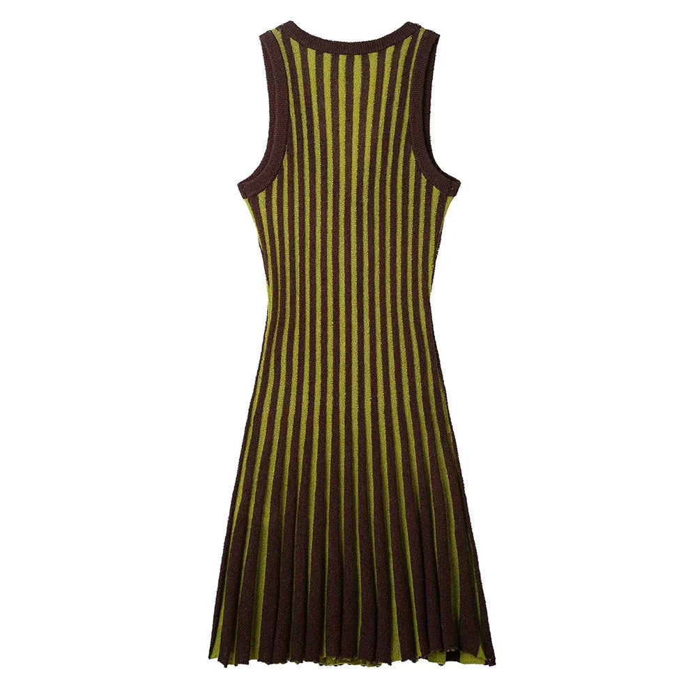 Pleated Knitted Dress
