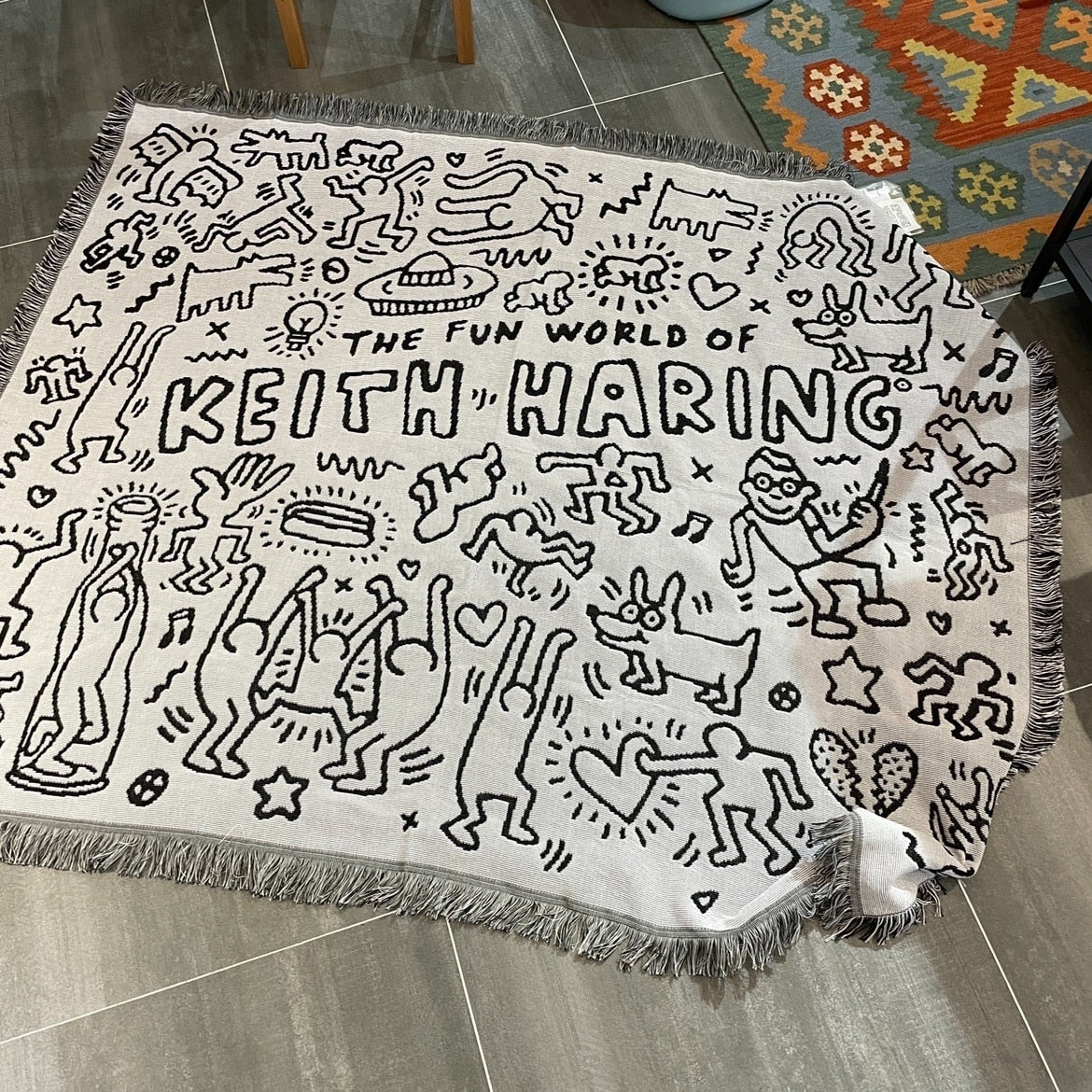 Keith Haring Throw Blanket