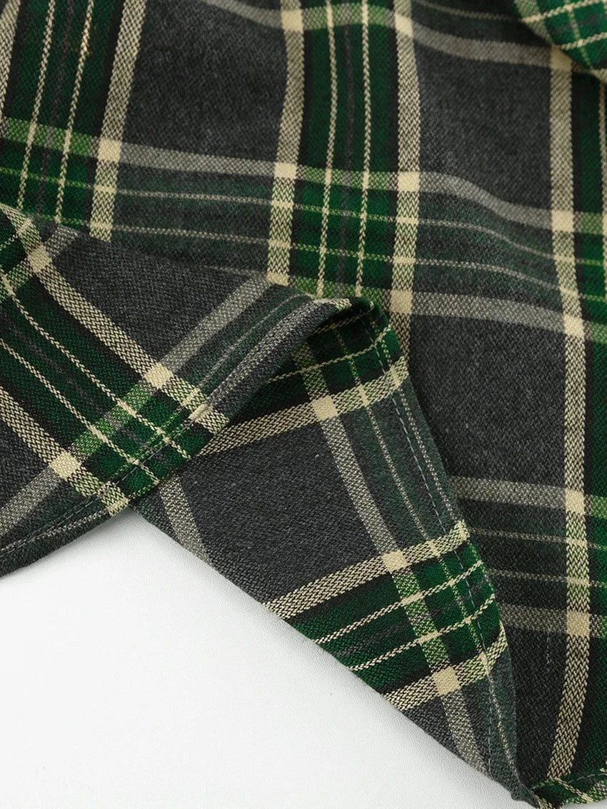 Baggy Plaid Womens Blouse