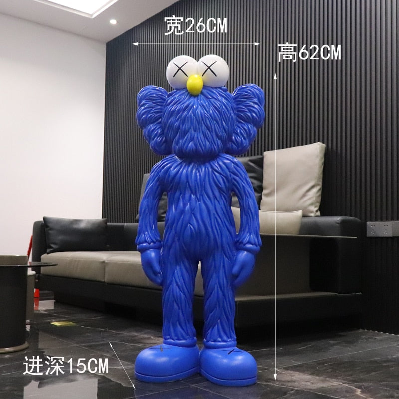 Dead Hairy Kaws Sculpture