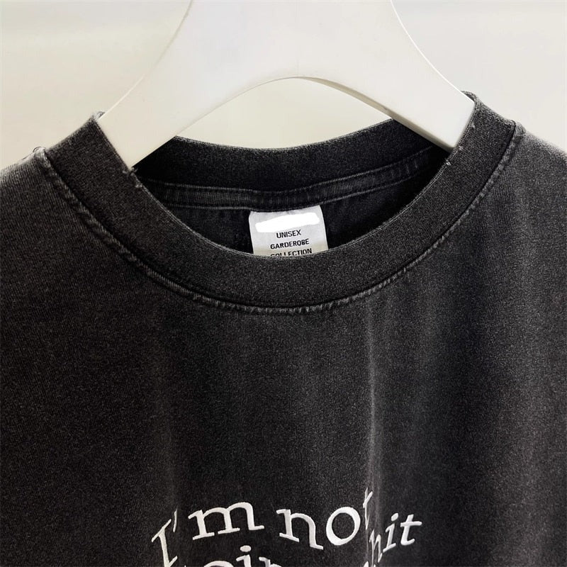 I'm Not Doing Shit Today Oversized Embroidery Tee