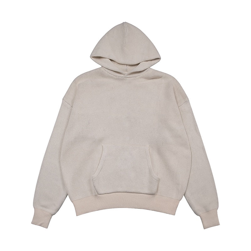 Oversized Knitted Oversized Pullover Hoodie
