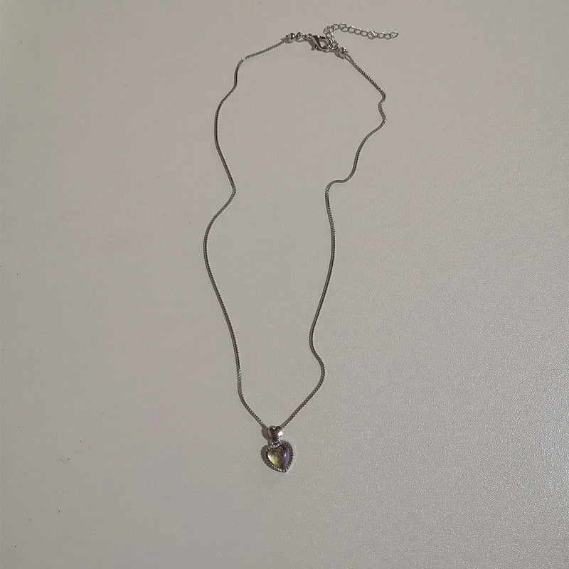 Silver Hearts Necklace Set