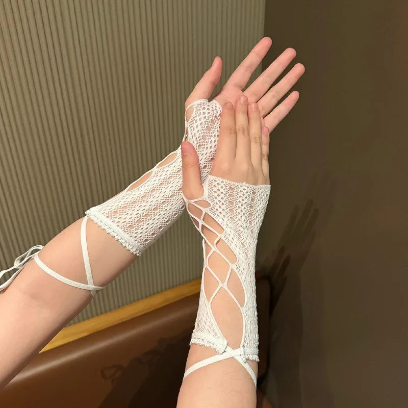 Vintage Lace Cross Tie Hand Sleeve