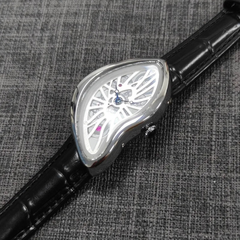 High Quality Stainless Steel Crash Skeleton Quartz Watch