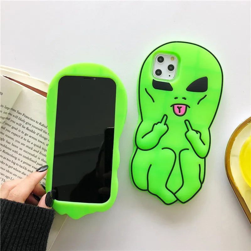 Alien FU iPhone Case