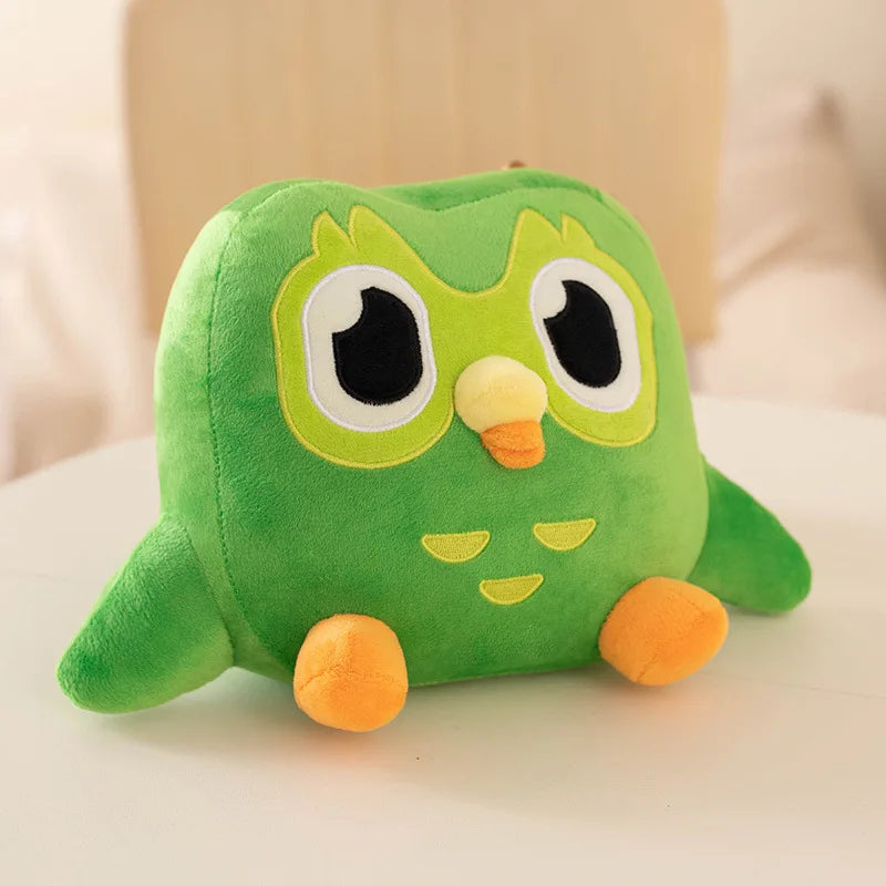 30cm Green Duolingo Owl Plushie Pillow