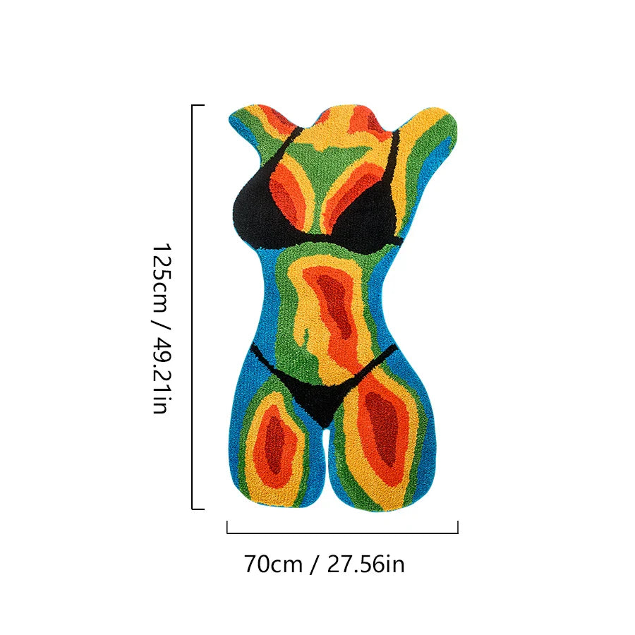 Thermal Female Body Tufted Rug
