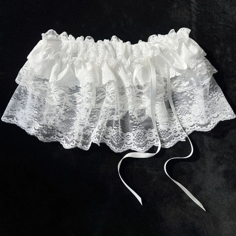Unique Laced Layered Skirt