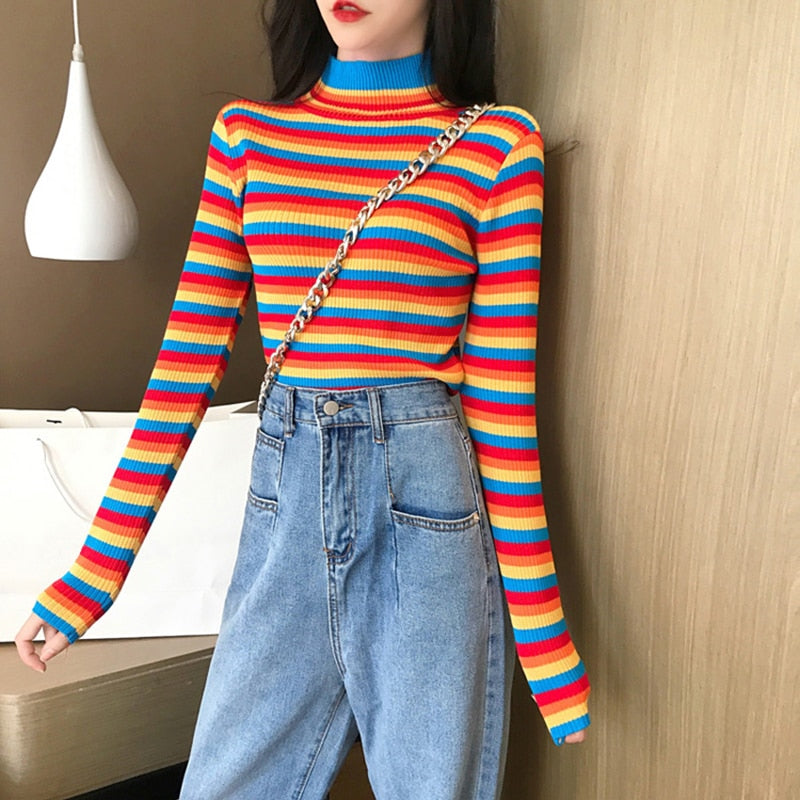 Knitted Rainbow Top