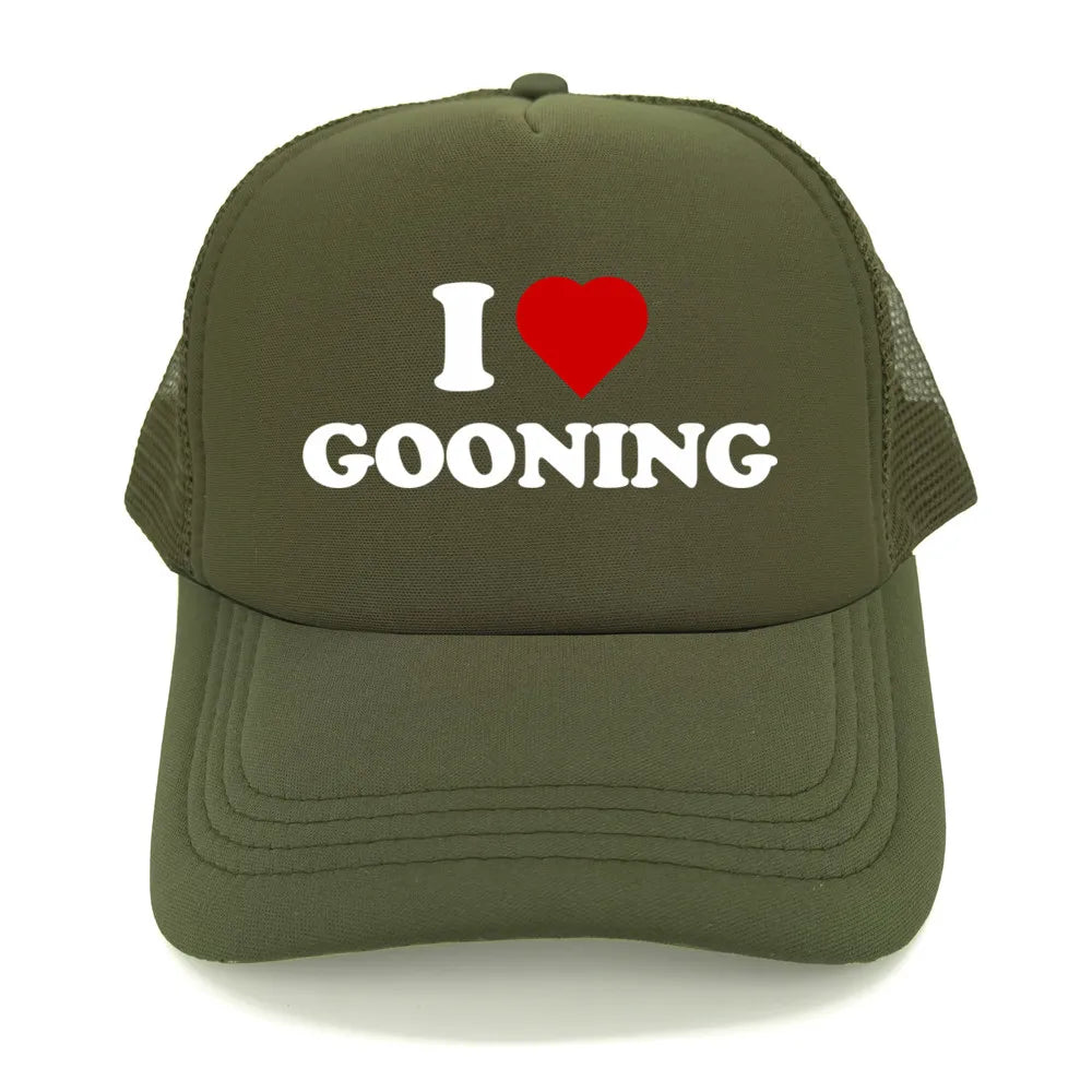 I Love Gooning Baseball Caps