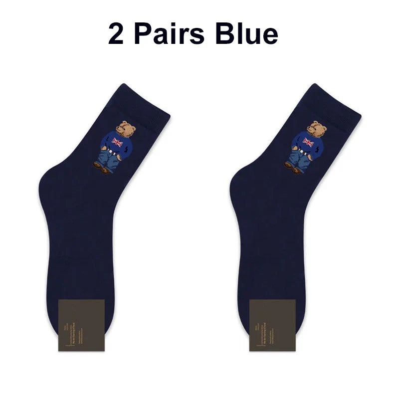 2 Pairs Polo Bear Socks
