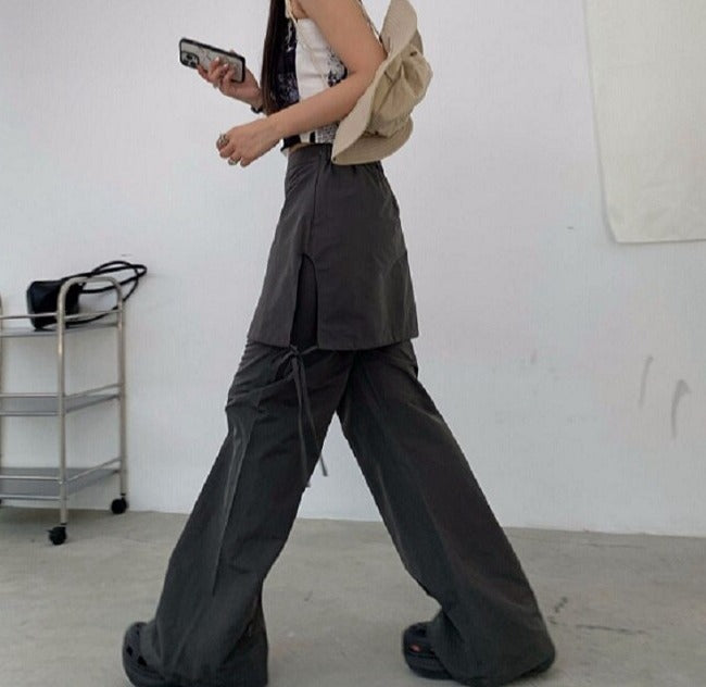 Wide Leg Skirt Trousers