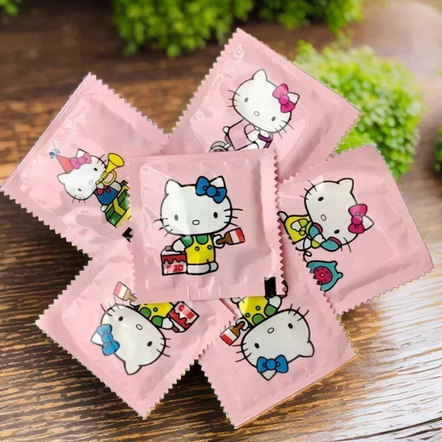 100pcs Sanrio Hello Kitty Thickened Portable Disposable Gloves
