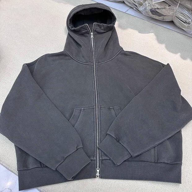 Two-way Zipper Oversized Hoodie