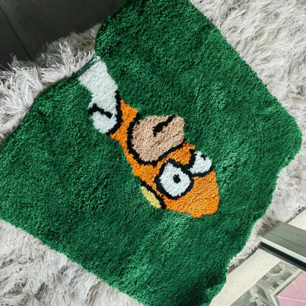Homer Simpson Disappearing Bush Tufted Rug