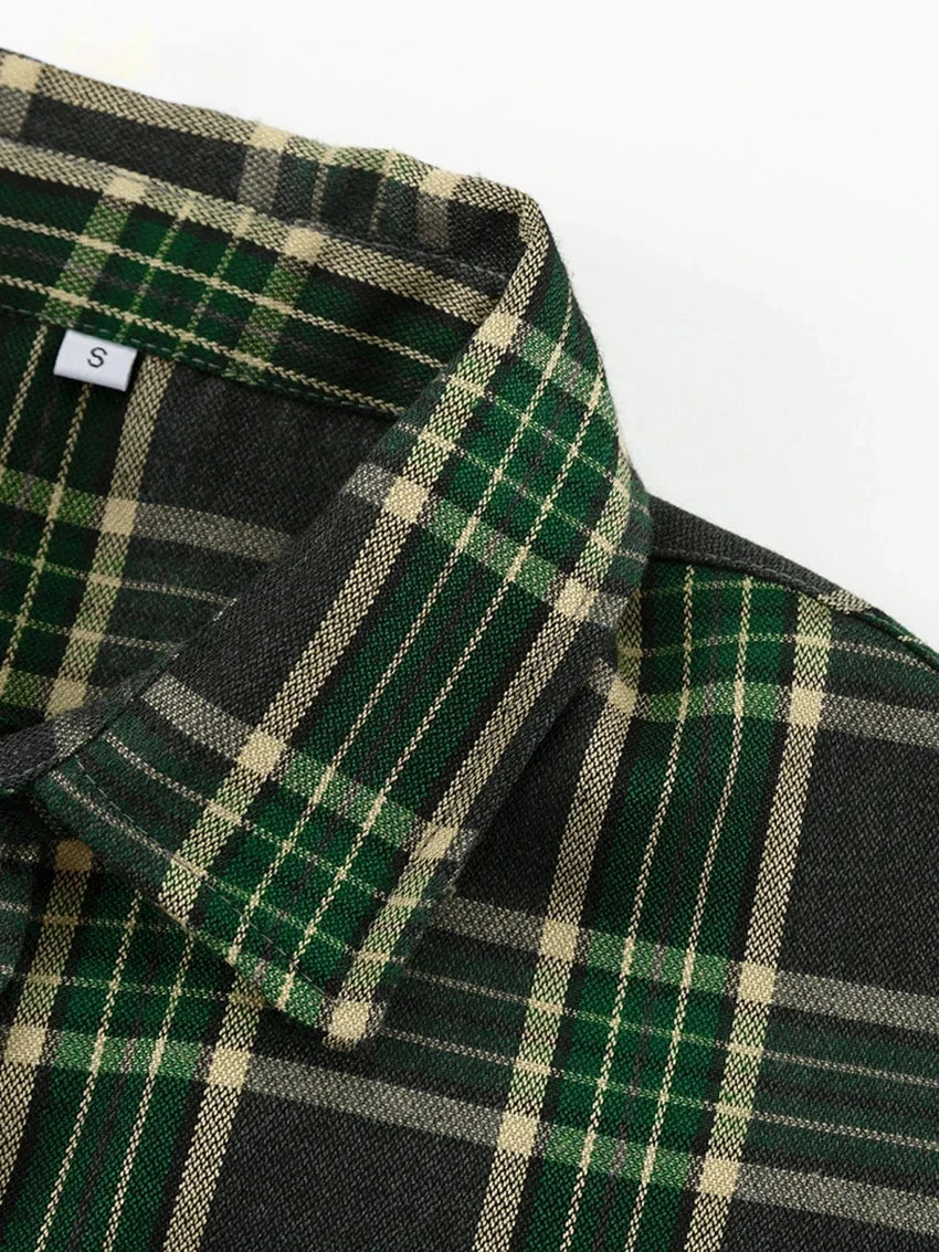 Baggy Plaid Womens Blouse
