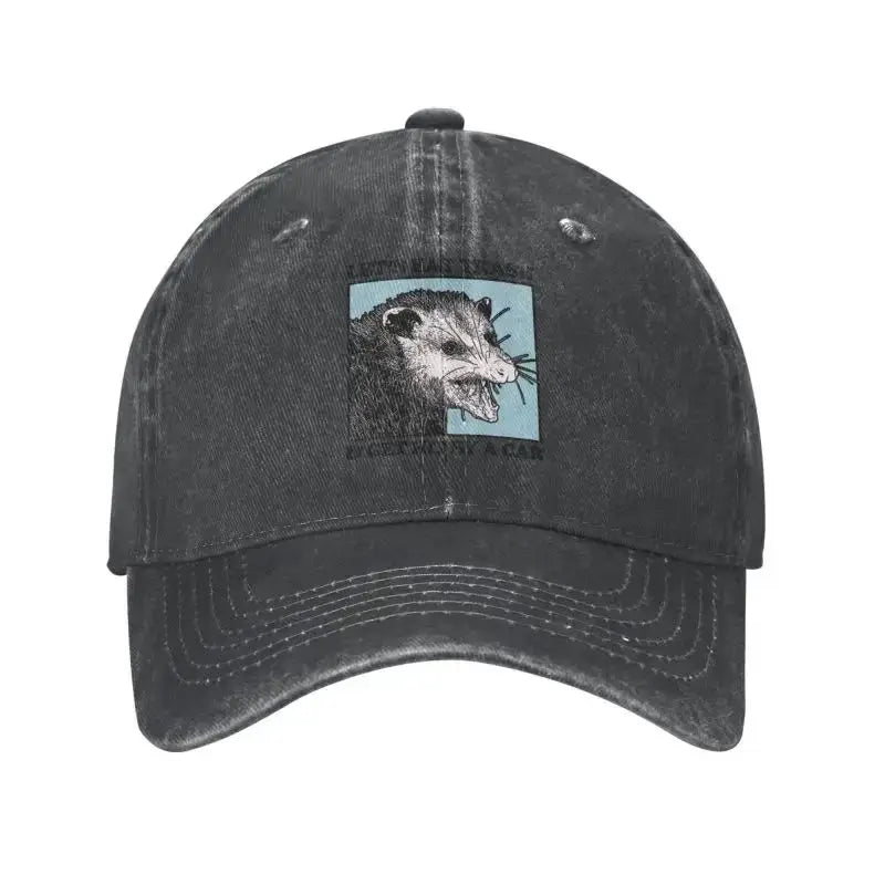 Let's Eat Trash Get Hit By A Car Baseball Cap