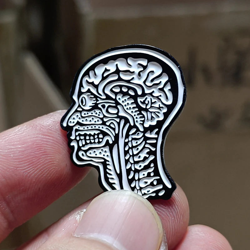 Anatomical Human Head Pin