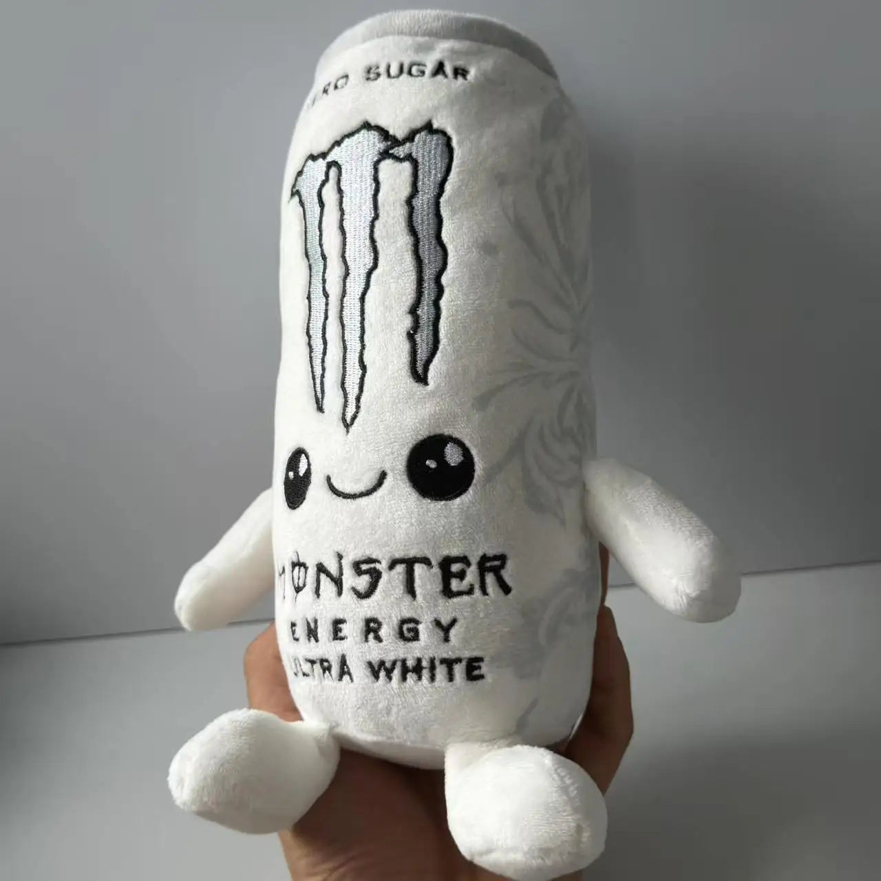 White Monster Energy Drink Stuffed Doll