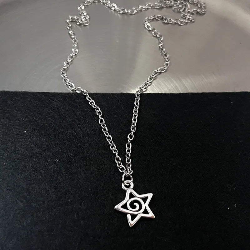 Solid Steel Charm Necklaces