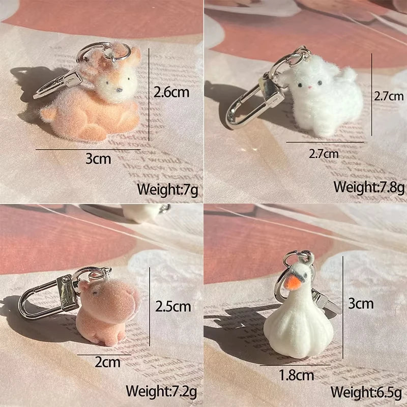 Fluffy Pig Keychain