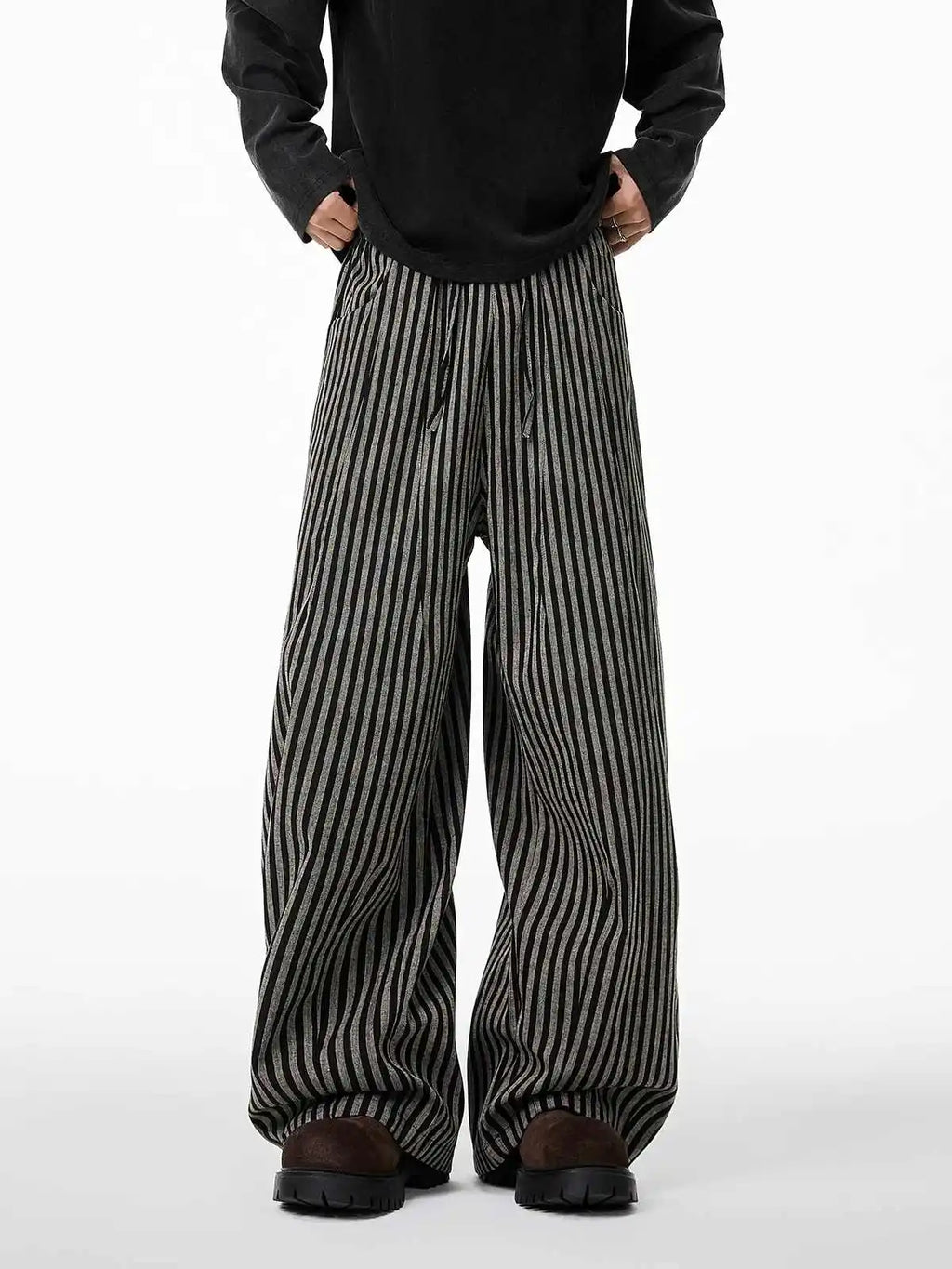 Japanese Striped Baggy Long Pants