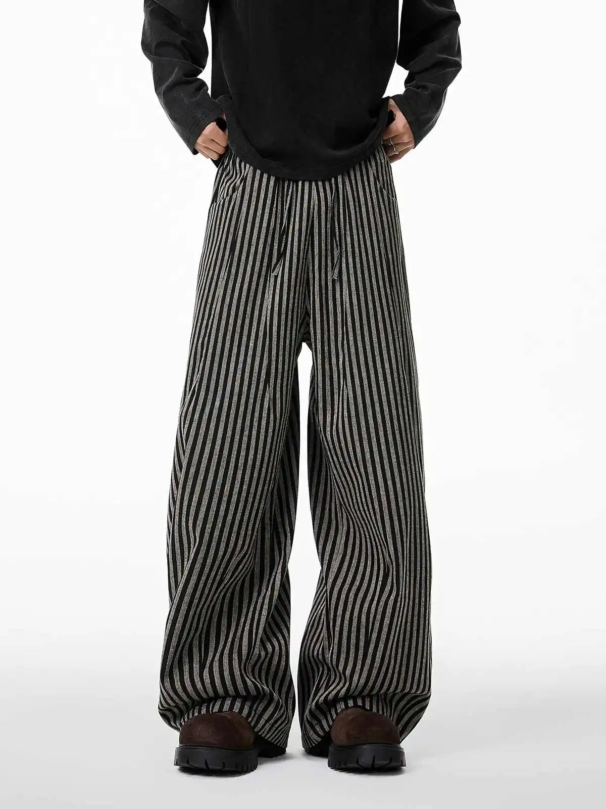 Japanese Striped Baggy Long Pants