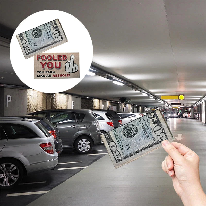 $50 Bill Parking Prank Cards