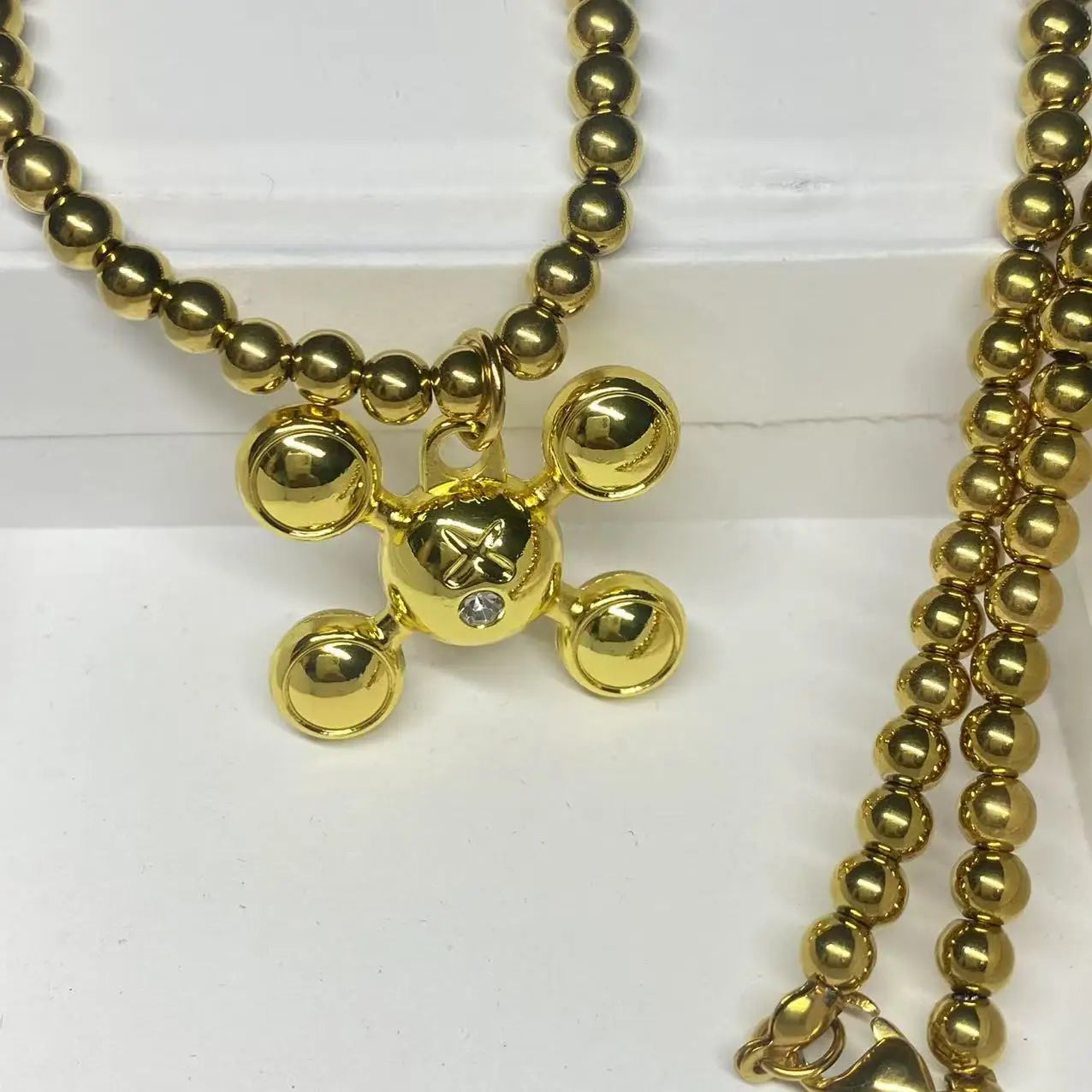 Stainless Steel Round Bead Nacklace