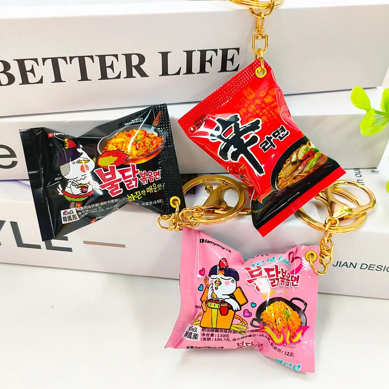 Instant Ramen Noodles Keychain