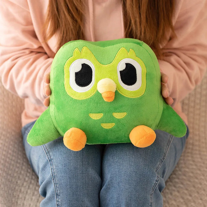 30cm Green Duolingo Owl Plushie Pillow