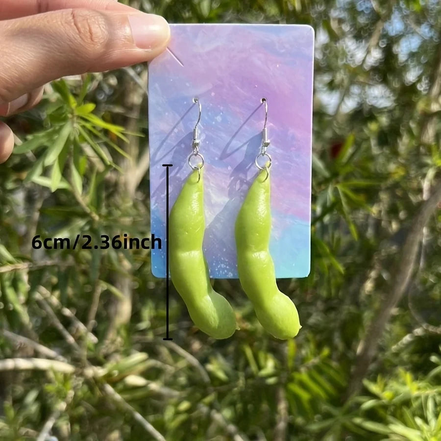 Green Bean Earrings